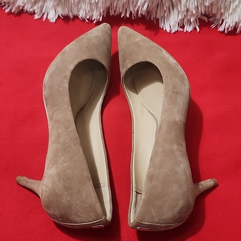 Coach Classic Pointed-Toe Suede Pumps - Picture 7 of 11